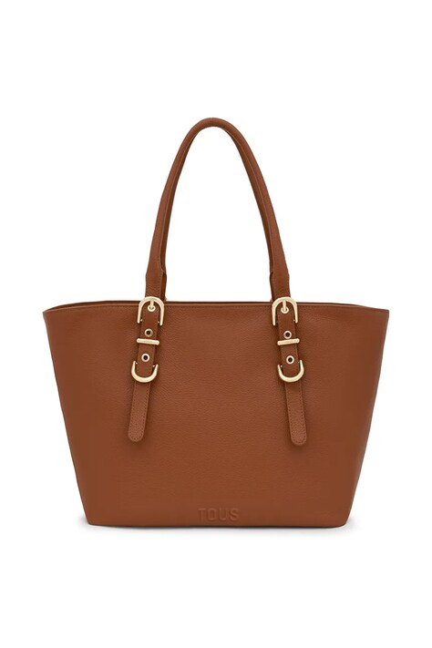 Tous poseta de piele BUCKLES culoarea maro, 2002189443