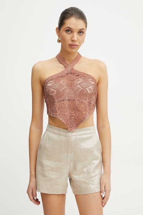 Silvian Heach bluza OROM femei, culoarea portocaliu, neted, CVP25027TO