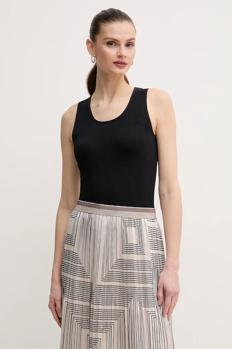 Top s příměsí hedvábí Mos Mosh černá barva, 168310