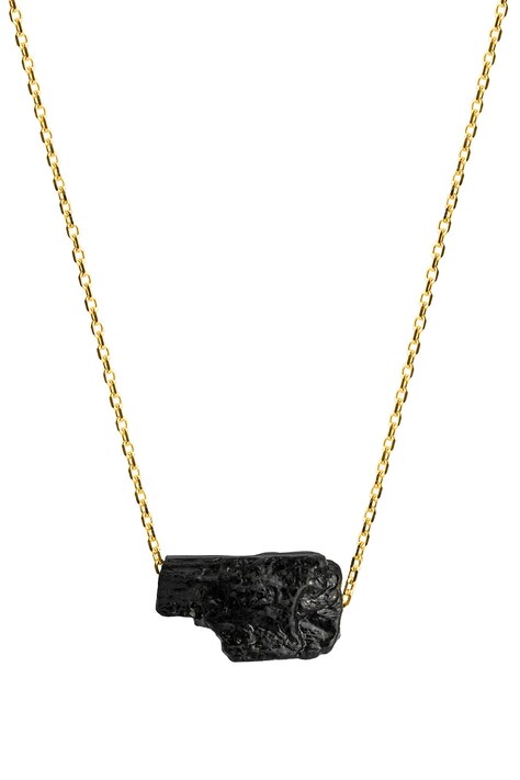 ANIA KRUK колие с висулка дамско от позлатено сребро с турмалин SUMMER SAKNN3241Z