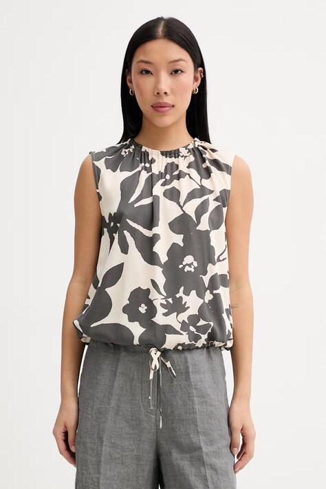 Marc O'Polo bluzka damska z wiskozy szara 5000014076