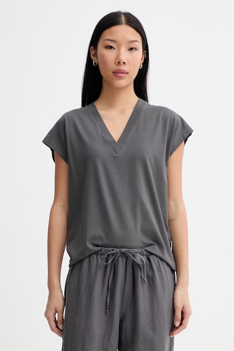 Marc O'Polo T-shirt damski z bawełną szary 5000014116