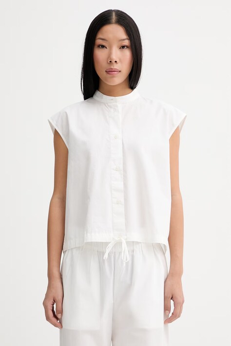 Marc O'Polo koszula damska bawełniana biała gładka 5000010536