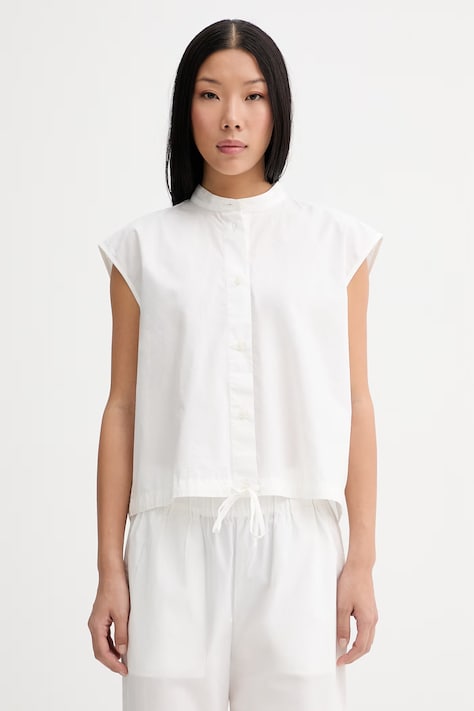 Marc O'Polo koszula damska bawełniana biała gładka 5000010536