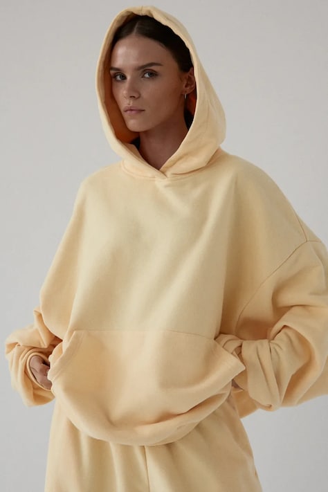 Muuv. hanorac pentru femei, din bumbac LE PUMP galben