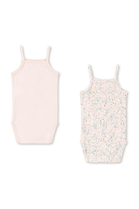 Fanga Fontana body niemowlęce bawełniane FIO 2 PACK STRAP BODY OCS 2-pack różowe FA100065