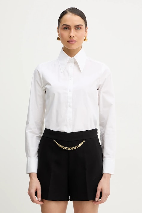 Silvian Heach koszula bawełniana DORINI damska kolor biały regular z kołnierzykiem klasycznym GPP26166CA