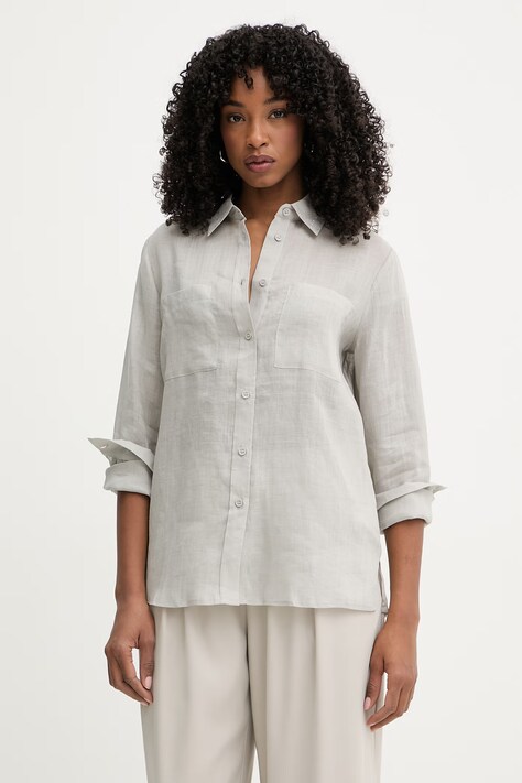 Silvian Heach koszula damska TOBELA szara gładka GPP26436CA