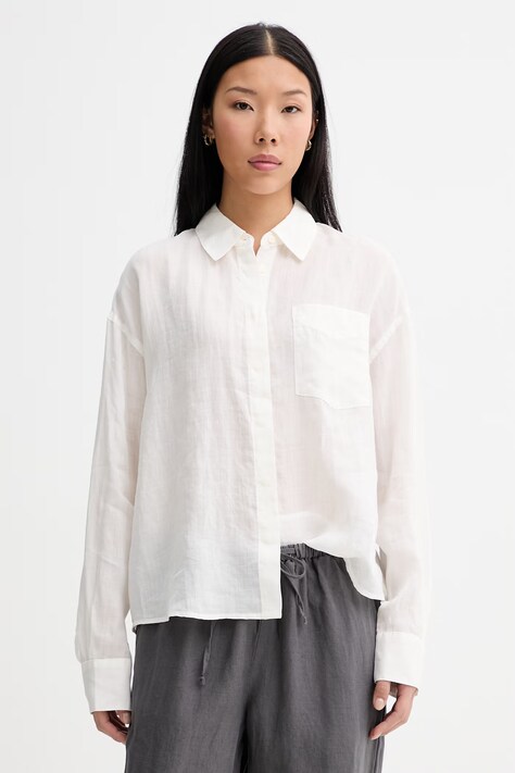 Marc O'Polo koszula damska beżowa gładka 5000014079