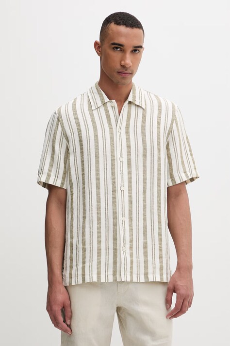 Marc O'Polo cămașă pentru bărbați, cu in verde vărgată 5000013940