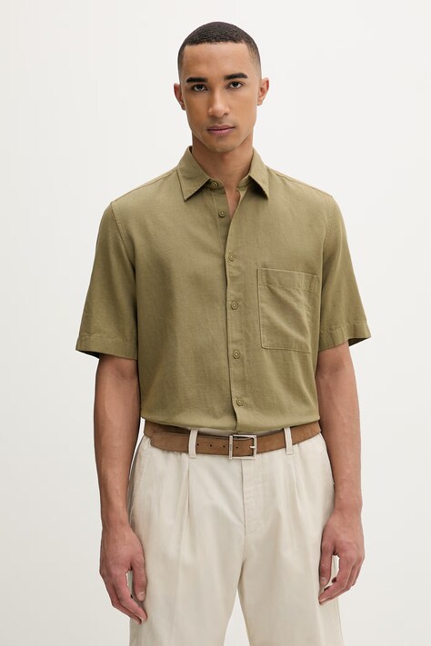 Marc O'Polo koszula męska z lyocellu zielona 5000013948