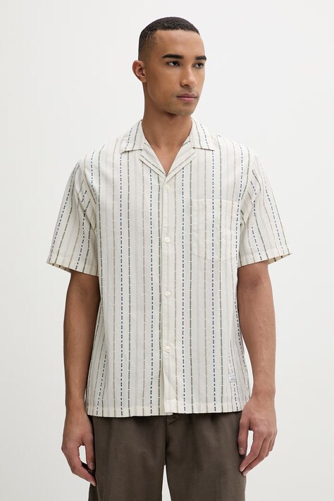 Marc O'Polo koszula męska bawełniana beżowa 5000010085