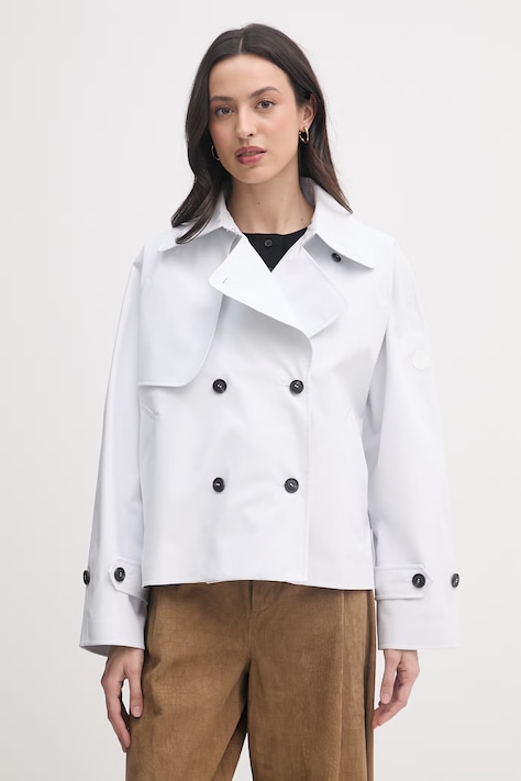 Save The Duck krótki trencz damski GARBO biały D32665W.GRIN22