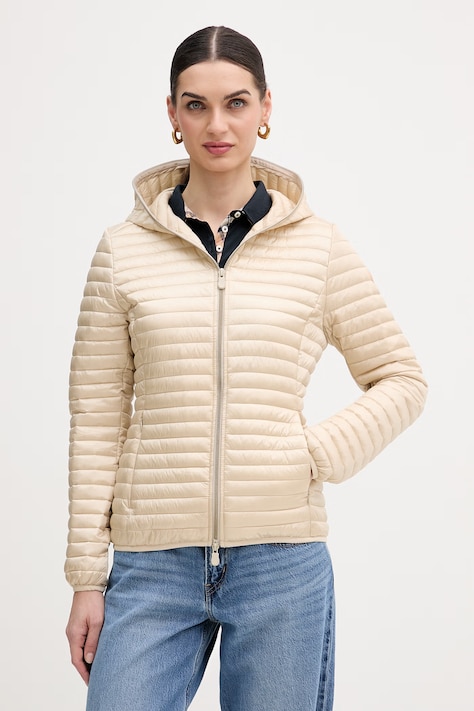 Bunda Save The Duck ALEXA béžová farba, prechodná, D33620W.IRIS22