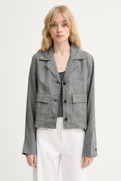 Marc O'Polo koszula damska lniana szara gładka 5000014941