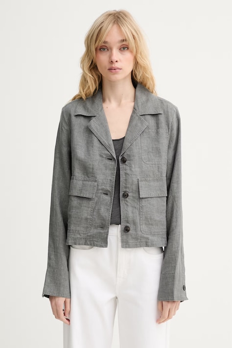 Marc O'Polo koszula damska lniana szara gładka 5000014941