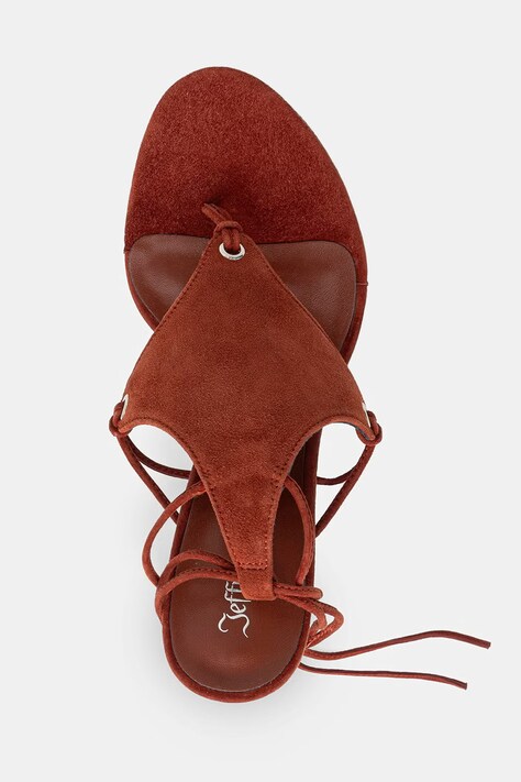 Jeffrey Campbell sandały zamszowe PACHOULI kolor bordowy U239-02-012