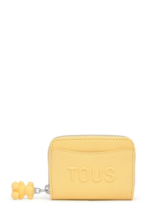 Tous portmonetka damska z imitacji skóry żółta 2002374105
