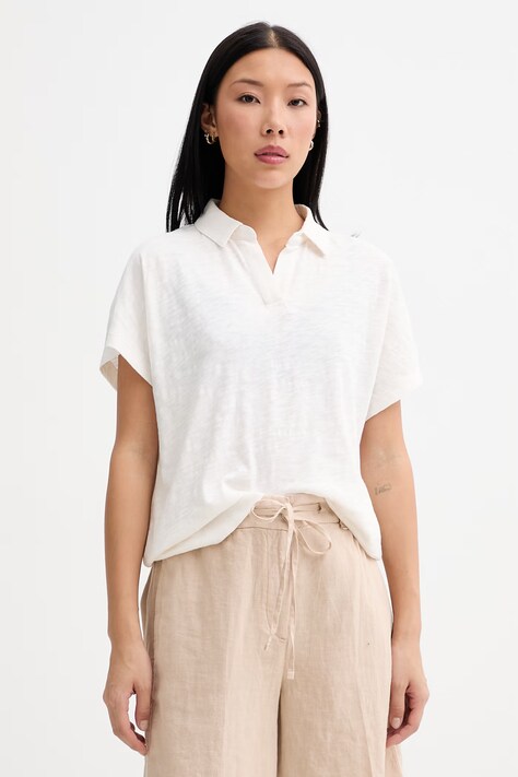 Marc O'Polo polo damskie bawełniane beżowe 5000014115