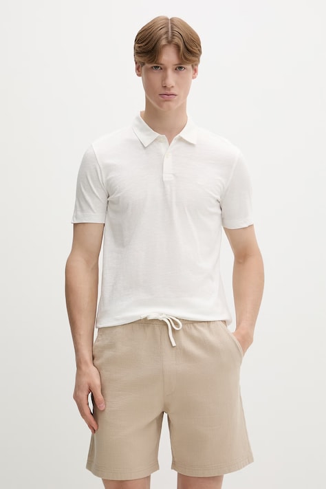 Marc O'Polo polo męskie bawełniane beżowe 5000013986