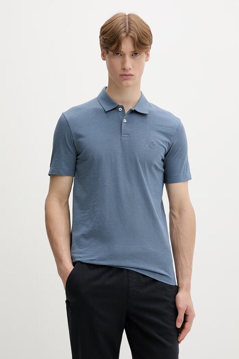 Marc O'Polo polo męskie bawełniane niebieskie 5000013986