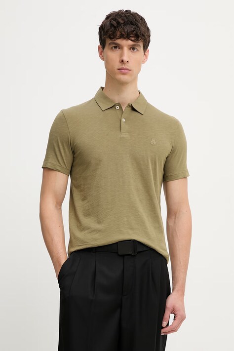 Marc O'Polo polo męskie bawełniane zielone 5000013986