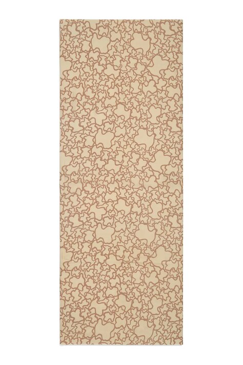 Tous szal damski kolor beżowy wzorzysty 2002202633