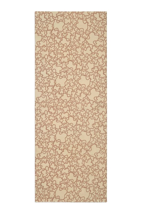 Tous szal damski kolor beżowy wzorzysty 2002202633