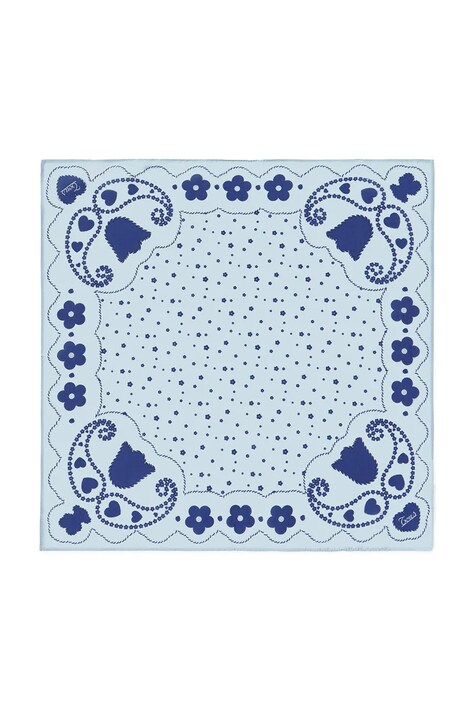 Tous apaszka damska z jedwabiem niebieska 2002377533