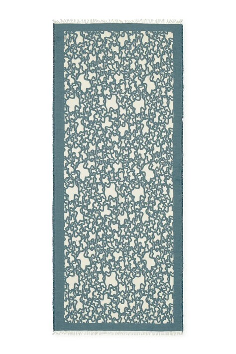 Šál Tous tyrkysová farba, vzorovaný, 2002377338