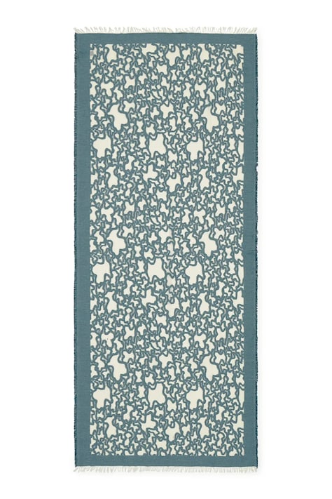 Šál Tous tyrkysová farba, vzorovaný, 2002377338