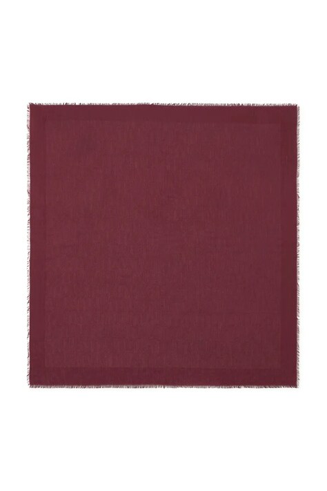 Tous chusta z domieszką kaszmiru damska kolor bordowy wzorzysta 2002378421
