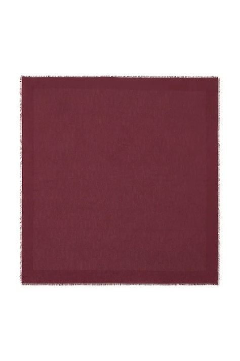 Tous chusta z domieszką kaszmiru damska kolor bordowy wzorzysta 2002378421