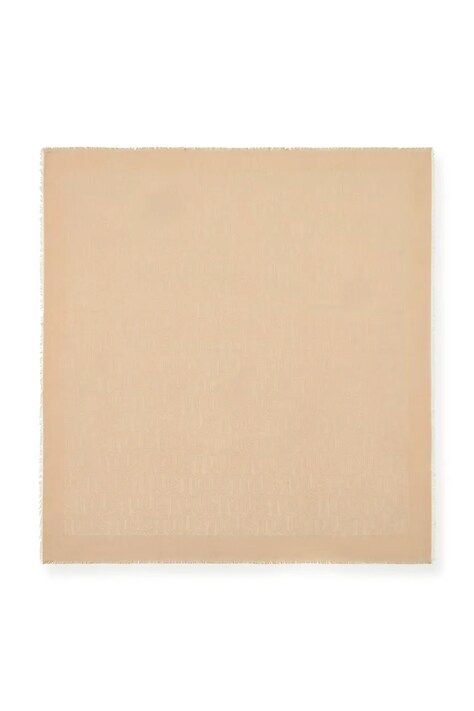 Tous chusta z domieszką kaszmiru damska kolor beżowy wzorzysta 2002378401