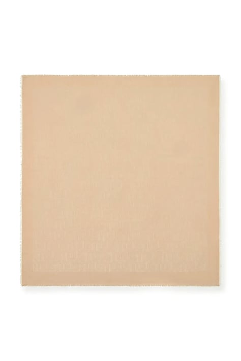 Tous chusta z domieszką kaszmiru damska kolor beżowy wzorzysta 2002378401