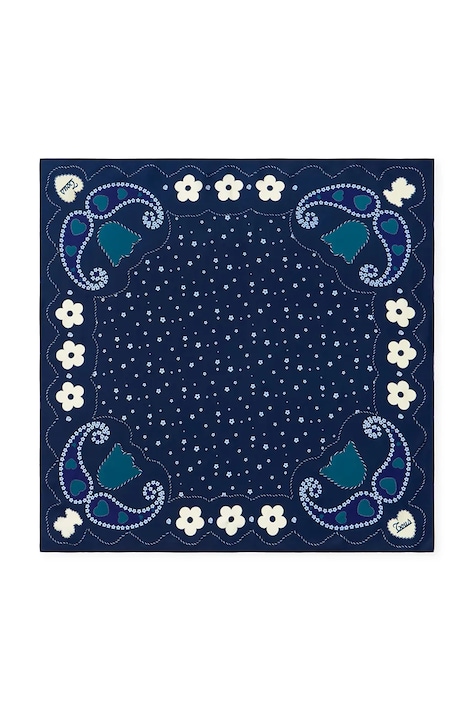 Tous chusta damska z jedwabiem granatowa 2002377233