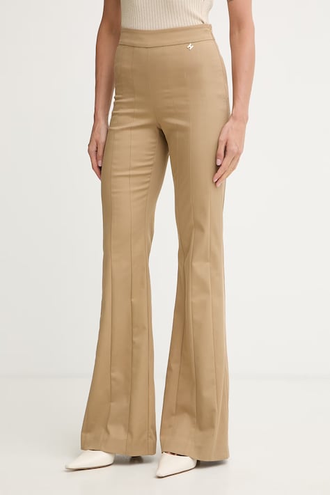 Silvian Heach spodnie damskie KOLOO beżowe high waist GPP26257PA