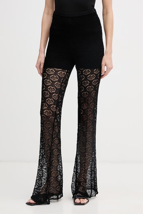 Silvian Heach spodnie damskie z wiskozą HARIS czarne CVP26008PA