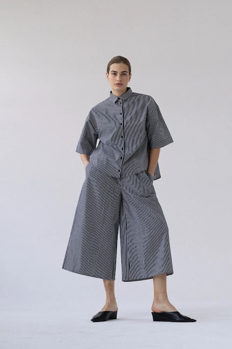 Muuv spodnie culottes damskie czarne high waist