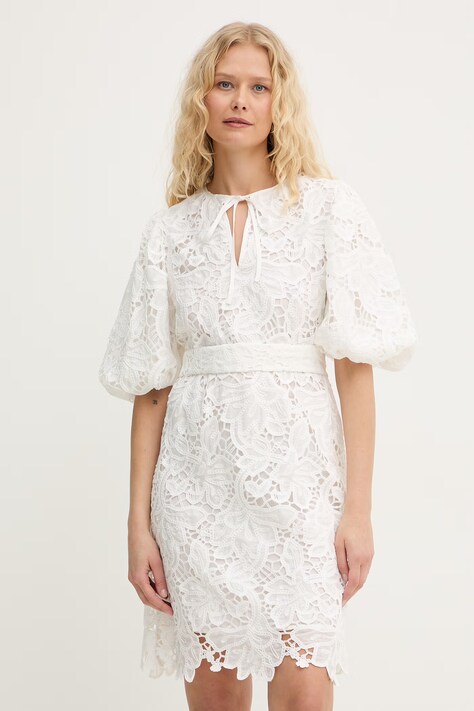 Silvian Heach sukienka koronkowa GAESE biała GPP26327VE