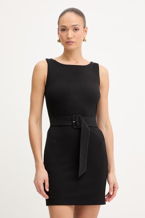 Silvian Heach sukienka PRISON kolor czarny mini rozkloszowana GPP26251VE