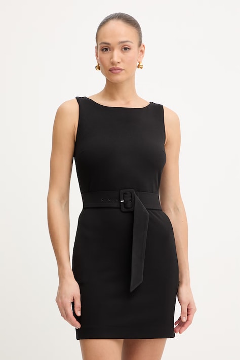 Silvian Heach sukienka PRISON kolor czarny mini rozkloszowana GPP26251VE