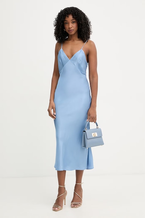 Silvian Heach платье в бельевом стиле из вискозы RAMET голубое однотонное GPP26190VE