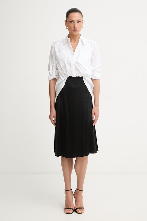 Silvian Heach rochie cu bumbac MURRIS albă simplă CVP26043VE