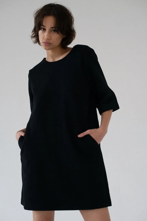 Muuv. sukienka bawełniana OREE czarna