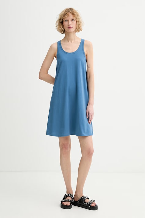 Marc O'Polo sukienka bawełniana niebieska gładka 5000010188
