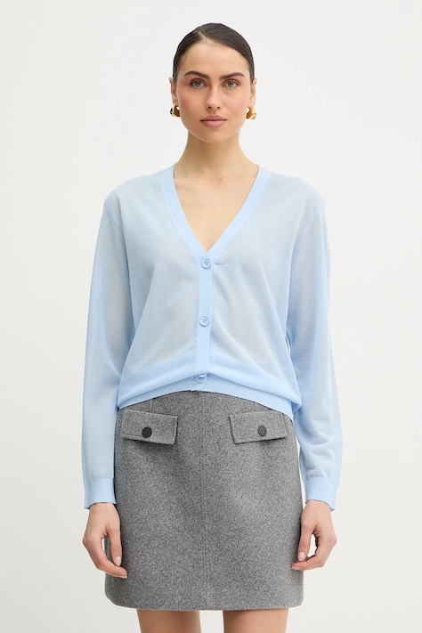 Silvian Heach kardigan AGARWA damski kolor niebieski lekki GPP26519CD