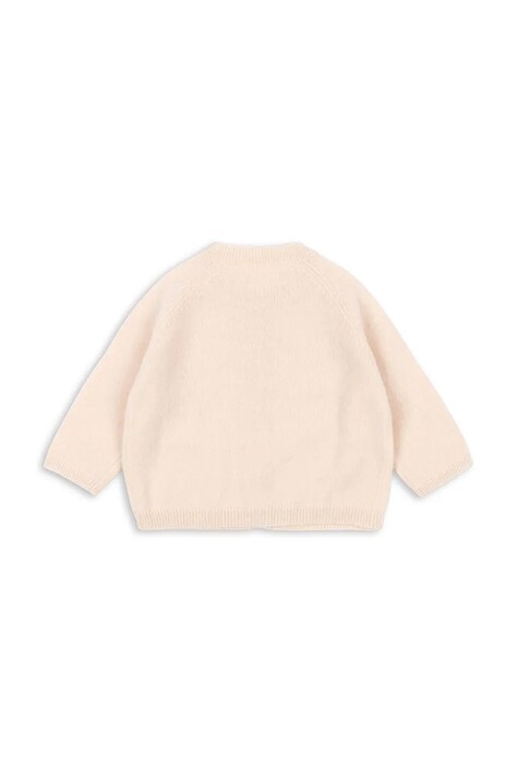 Fanga Fontana kardigan wełniany niemowlęcy SAVORA DUE CARDIGAN kolor różowy FA100080