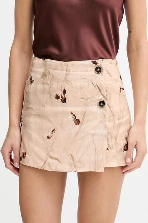 Silvian Heach spódnicospodnie LONIA damskie kolor beżowy wzorzyste high waist GPP26416SH