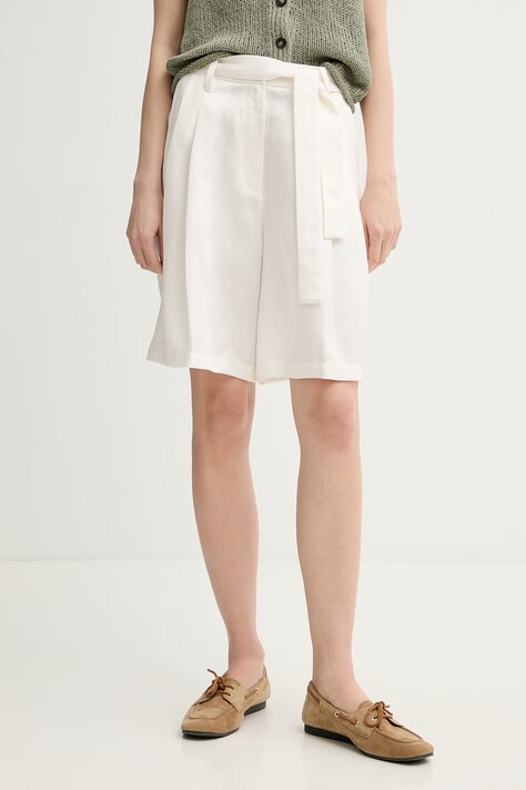 Marc O'Polo szorty damskie z lyocellem beżowe high waist 5000014071